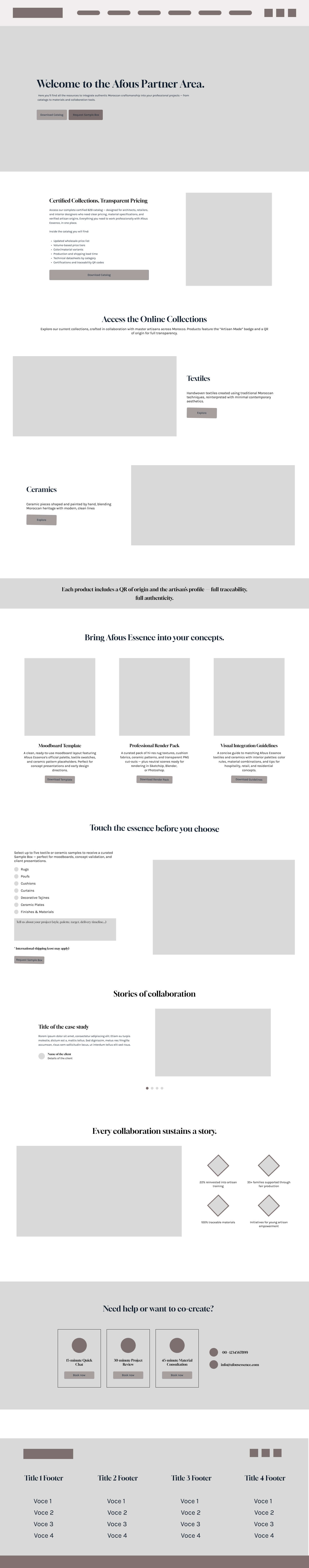 Afous Essence – B2B Dashboard Low-Fi Wireframe (Efficiency)